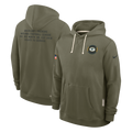 Men's Green Bay Packers Nike Olive Green 2025 Salute To Service Club Pullover Hoodie