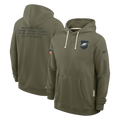 Men's Philadelphia Eagles Nike Olive Green 2025 Salute To Service Club Pullover Hoodie