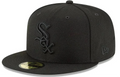 Mens Chicago White Sox New Era MLB Tonal Black on Black 59FIFTY Fitted Cap