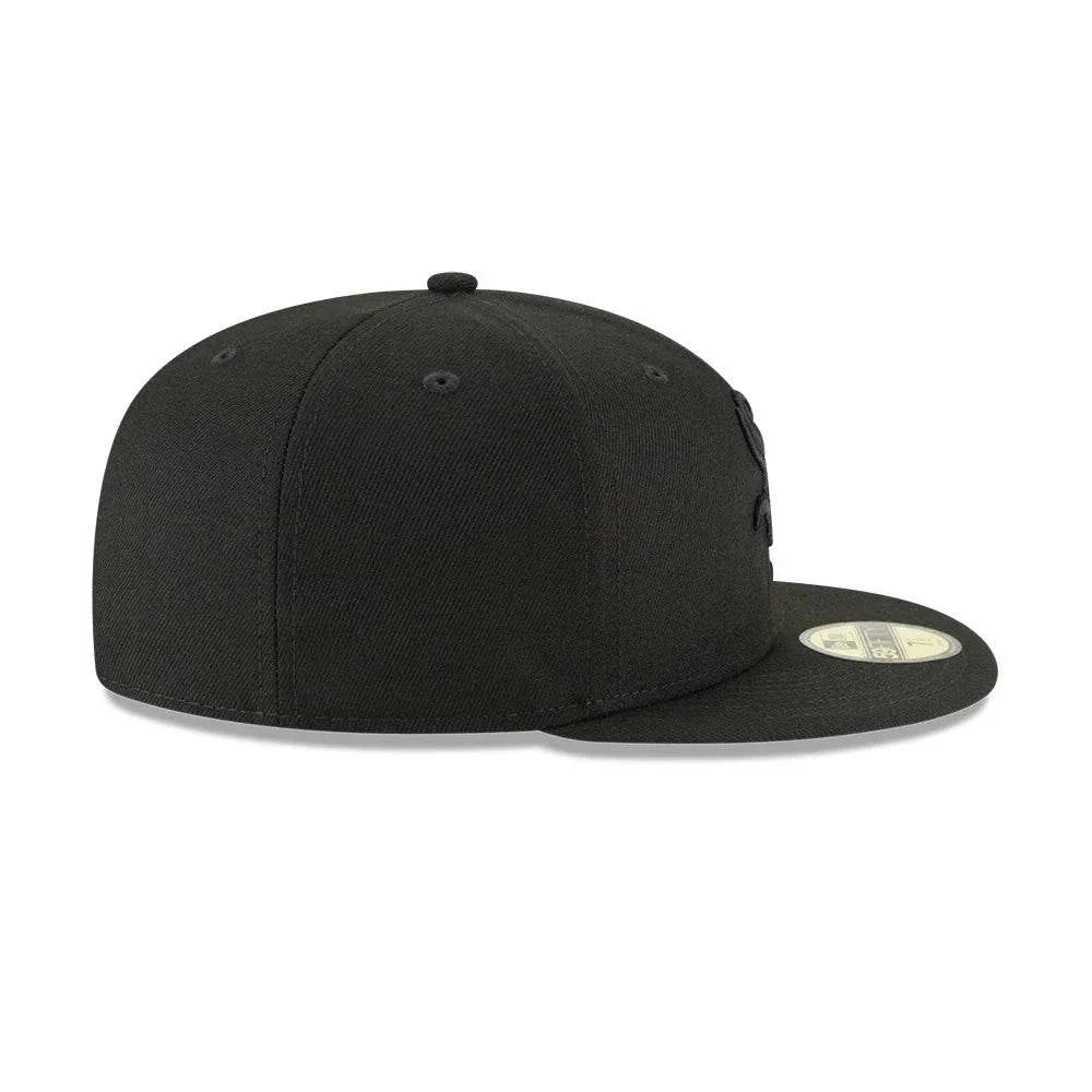 Mens Chicago White Sox New Era MLB Tonal Black on Black 59FIFTY Fitted Cap