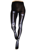Halloween Skeleton Print Bone Tights