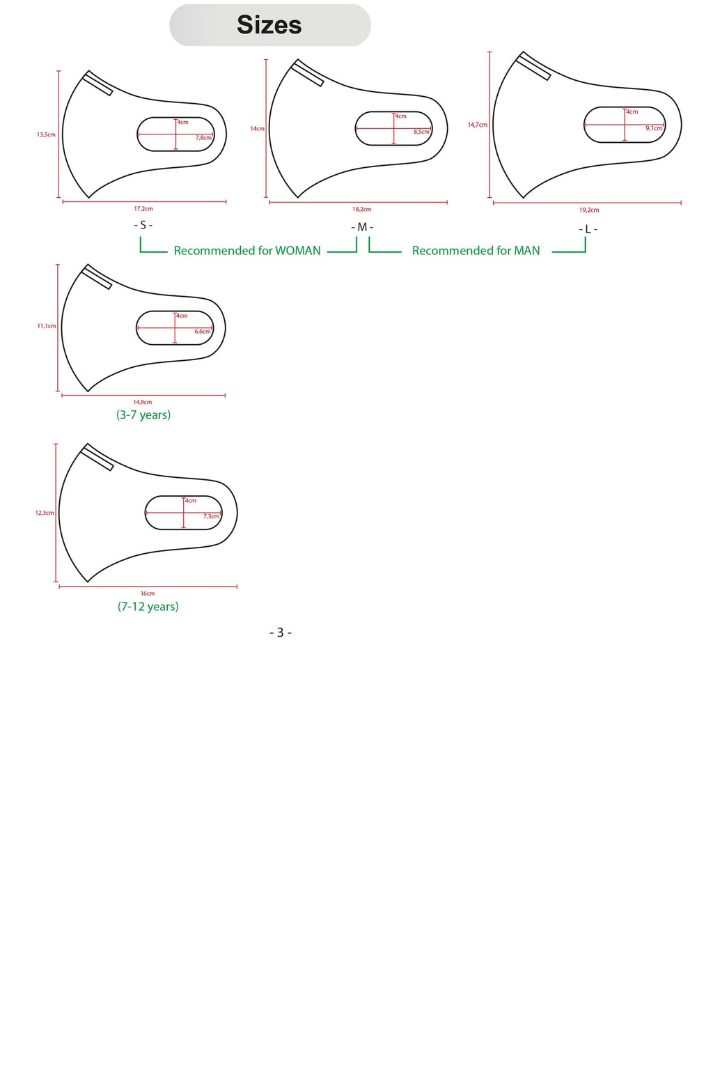 3D Spacer Masks Non Medical