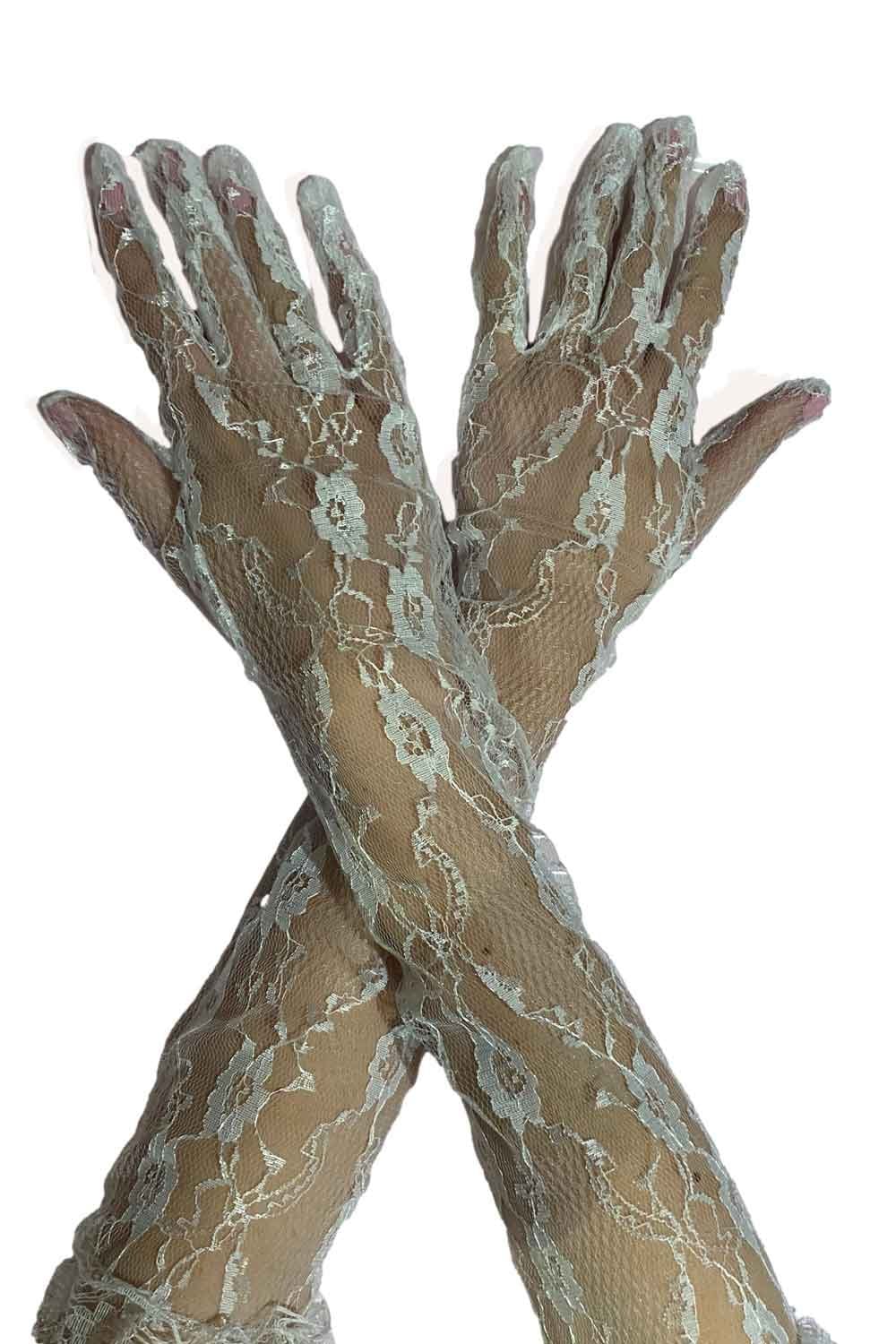 Long Lace Design Gloves