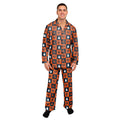 Men's Chicago Bears Patches Button Up Pajama Set By FOCO