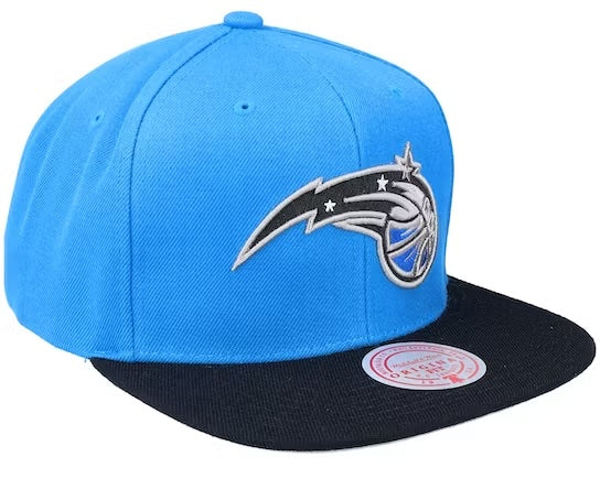 Men's Mitchell & Ness Orlando Magic Blue/Black 2-Tone Snapback Adjustable Hat