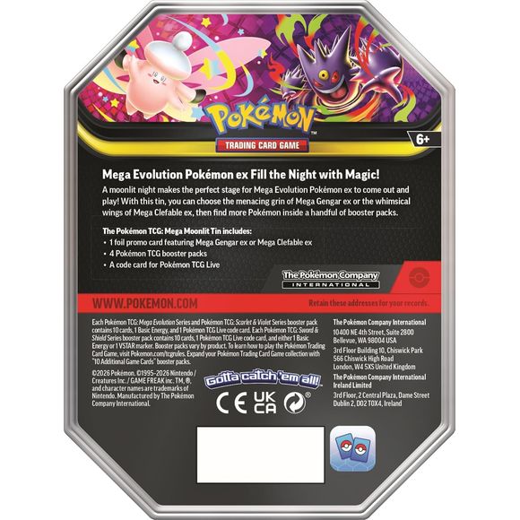 Pokemon TCG: Mega Moonlit Tin (1 at Random)