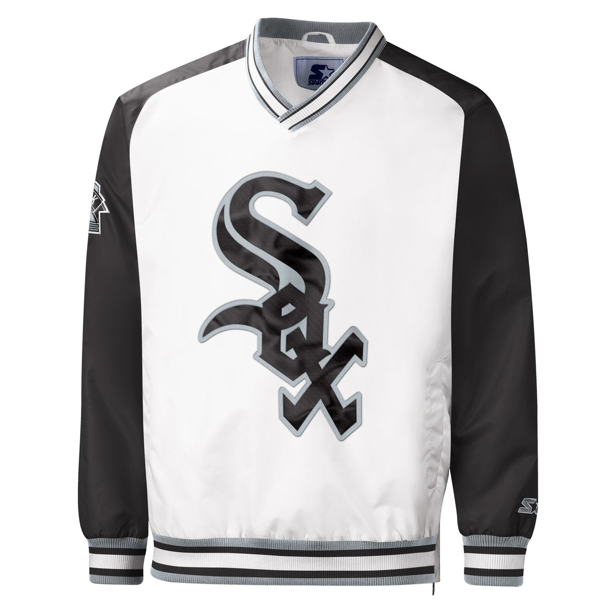 Men's Chicago White Sox Gameday Trainer III White V-Neck Pullover Jacket