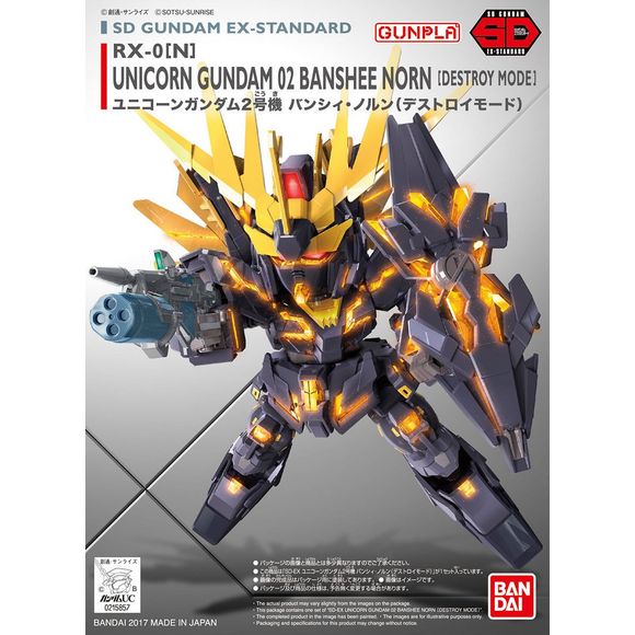 Bandai Spirits SD EX-Standard RX-0 Unicorn Gundam Banshee Norn (Destroy) Model Kit