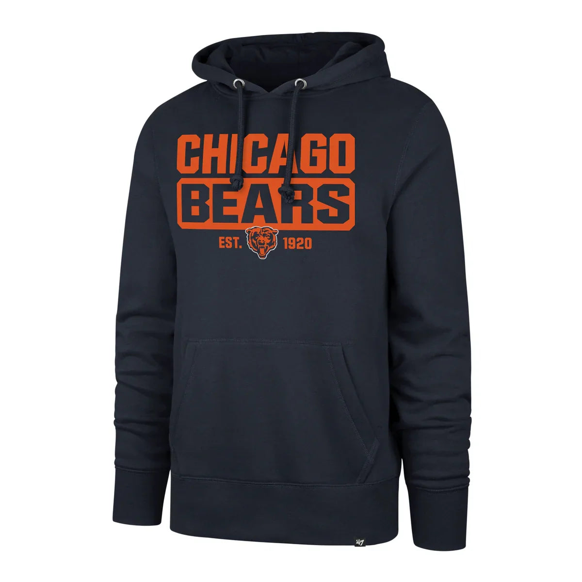 Men's Chicago Bears Box Out Fall Navy Headline Hoodie