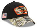 Men's Chicago Bears New Era Black 2021 Salute to Service "B" Logo 39THIRTY Flex Hat