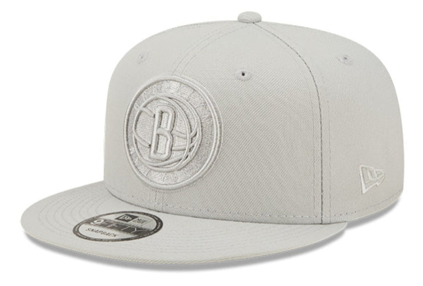 Men's Brooklyn Nets New Era Silver Color Pack 9FIFTY Snapback Hat