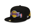 Los Angeles Lakers New Era Black 17x World Champions Count the Rings 59FIFTY Fitted Hat