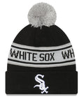 Youth Chicago White Sox New Era Junior Repeat Black Cuffed Pom Knit Hat