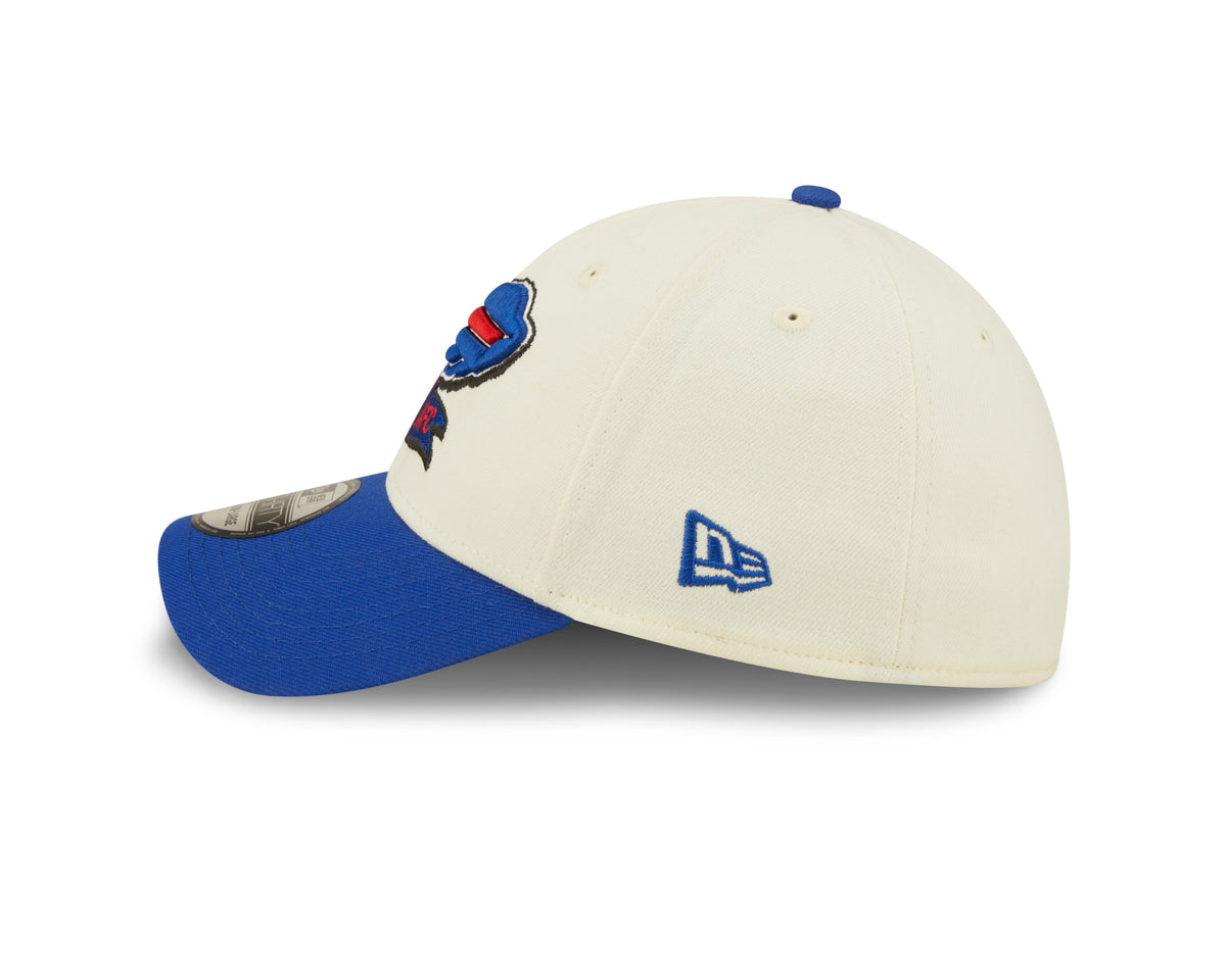 Men's Buffalo Bills New Era Cream/Royal 2022 Sideline 39THIRTY Flex Hat