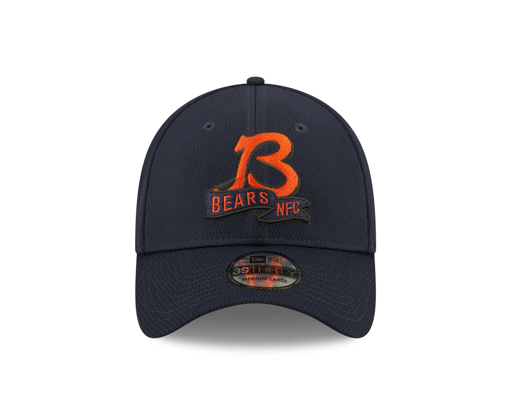 Men's Chicago Bears"B" Logo New Era Navy 2022 Sideline Coaches 39THIRTY Flex Hat