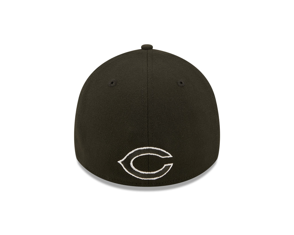 Men's Chicago Bears New Era Black "C Logo" 2022 Sideline 39THIRTY Flex Hat