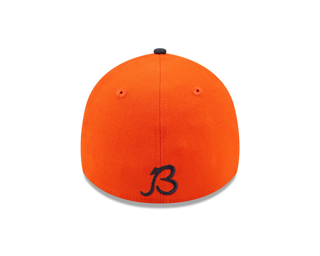 Men's Chicago Bears "B" Logo New Era Orange/Navy 2022 Sideline 39THIRTY Flex Hat