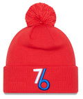 Men's Philadelphia 76ers New Era 2022/23 City Edition Alternate Official Cuffed Pom Knit Hat