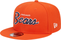 Chicago Bears New Era Orange Script 9FIFTY Adjustable Snapback Hat