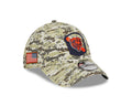 Men's Chicago Bears New Era Camo 2023 Salute to Service Primary Logo 39THIRTY Flex Hat