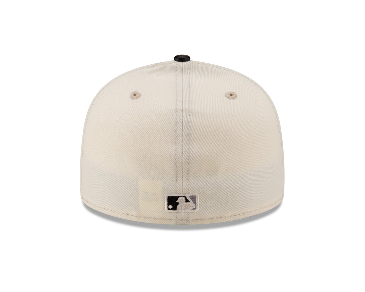 Chicago White Sox Cream/Black Leather Visor New Era 59FIFTY Fitted Hat