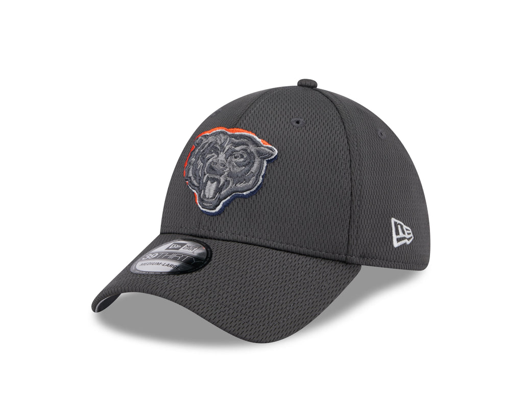 Men's Chicago Bears New Era 2024 NFL Draft Graphite 39THIRTY Flex Fit Hat