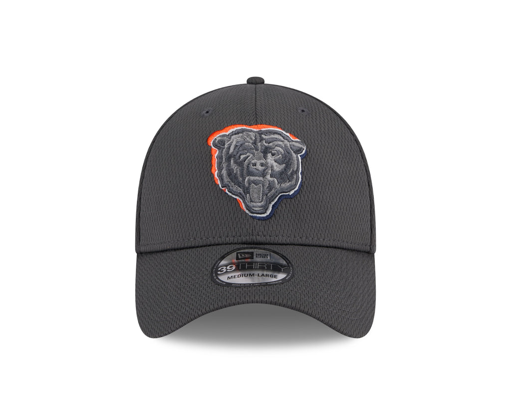 Men's Chicago Bears New Era 2024 NFL Draft Graphite 39THIRTY Flex Fit Hat
