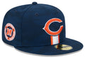 Chicago Bears New Era 2024 Sideline C Navy 59FIFTY Fitted Hat