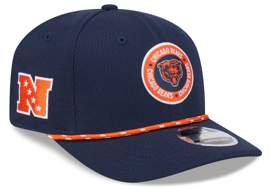 Men's Chicago Bears New Era 2024 Sideline Navy Primary Logo 9SEVENTY Adjustable Hat