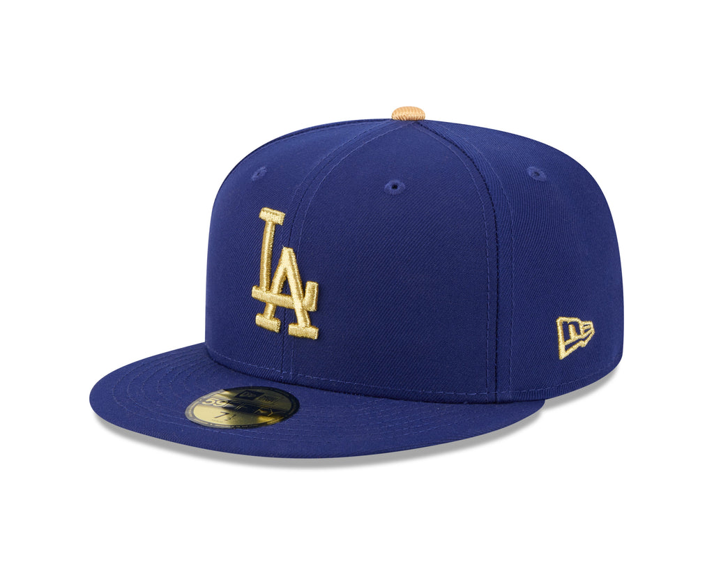 Los Angeles Dodgers New Era Royal Blue MLB Gold Champions 59FIFTY Hat
