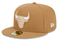 Chicago Bulls New Era 2024 City Edition Official Alternate Wheat 59FIFTY Fitted Hat