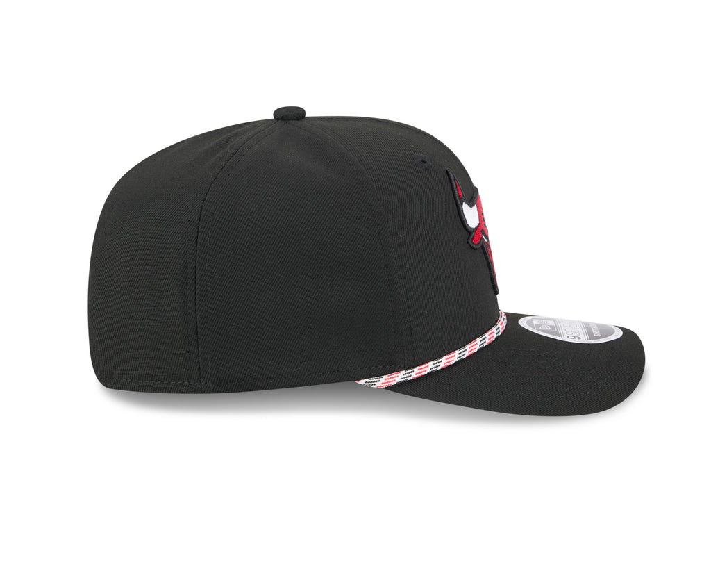 Chicago Bulls New Era Black Multi Rope 9SEVENTY Stretch Snap Adjustable Hat