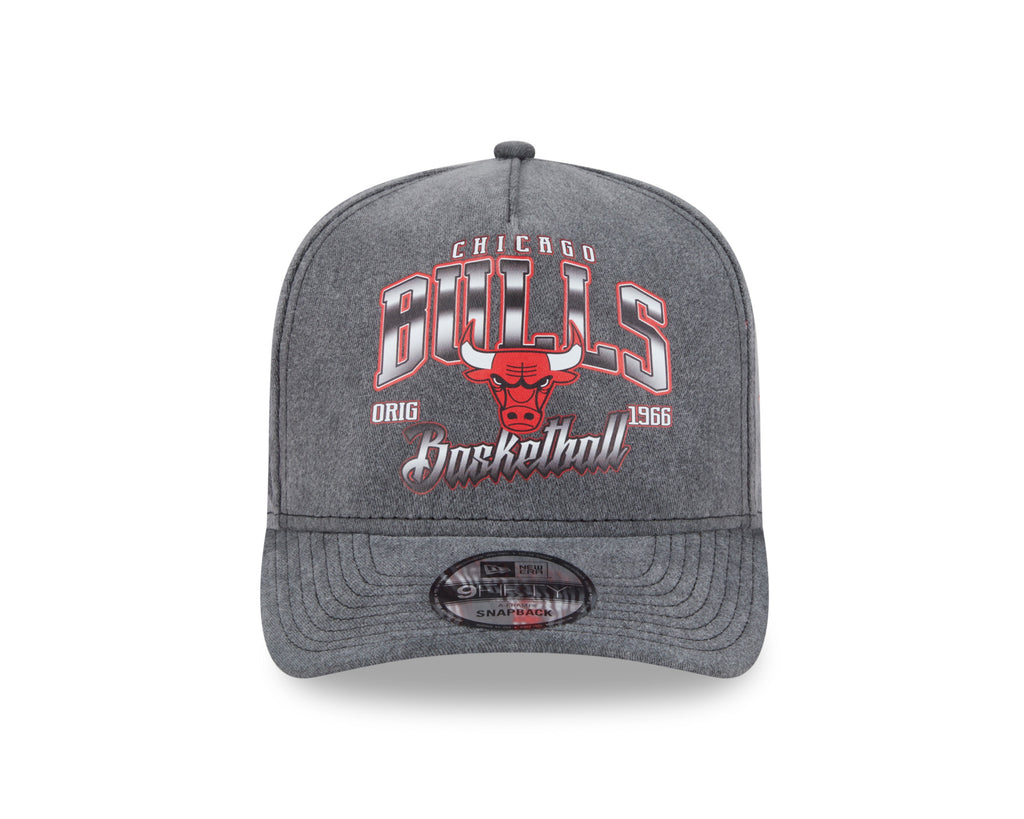 Chicago Bulls New Era Gray Washed 9FIFTY A-Frame Snapback Hat