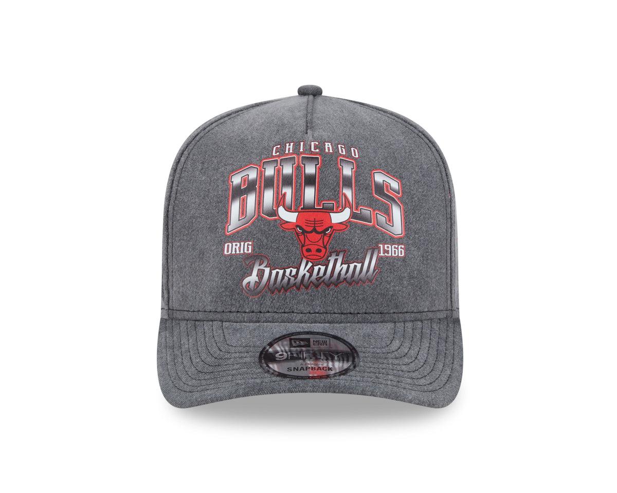 Chicago Bulls New Era Gray Washed 9FIFTY A-Frame Snapback Hat