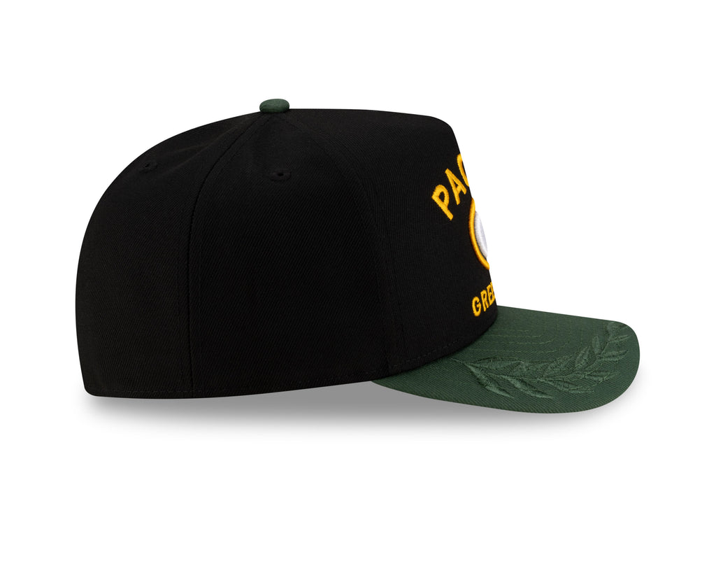 Men's Green Bay Packers New Era Black 2025 On Stage NFL Draft A-Frame 59FIFTY Fitted Hat