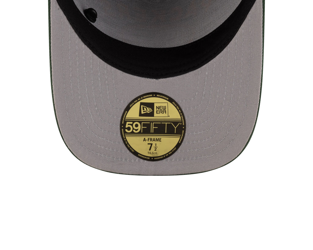 Men's Green Bay Packers New Era Black 2025 On Stage NFL Draft A-Frame 59FIFTY Fitted Hat