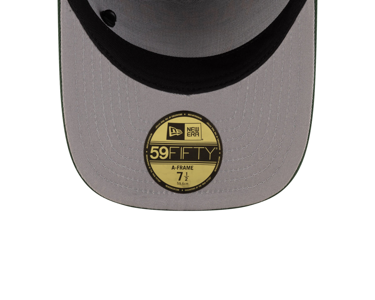 Men's Green Bay Packers New Era Black 2025 On Stage NFL Draft A-Frame 59FIFTY Fitted Hat