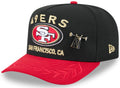 Men's San Francisco 49ers New Era Black 2025 On Stage NFL Draft A-Frame 59FIFTY Fitted Hat