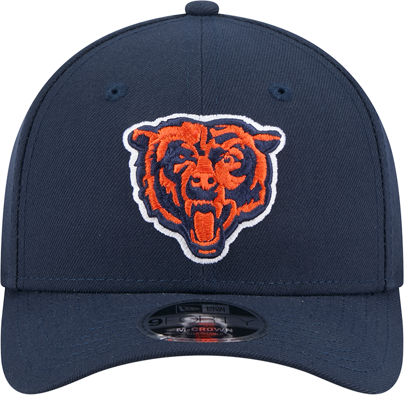 Men's Chicago Bears New Era Primary Logo Navy M-Crown 9FORTY Snapback Adjustable Hat