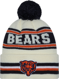 Chicago Bears New Era Off White Knit Classic Cuffed Pom Knit