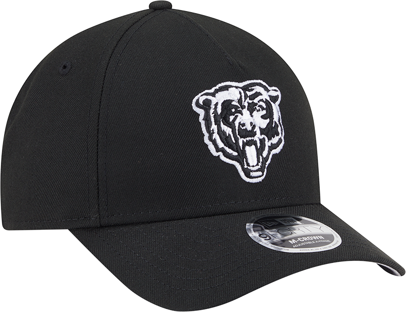 Chicago Bears New Era Black & White Primary 9FORTY A-Frame M-Crown Adjustable Hat