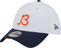 Men's Chicago Bears New Era B White/Navy 2025 NFL Training Camp 39THIRTY Flex Hat