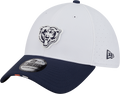 Men's Chicago Bears New Era White/Navy 2025 NFL Training Camp 39THIRTY Flex Hat