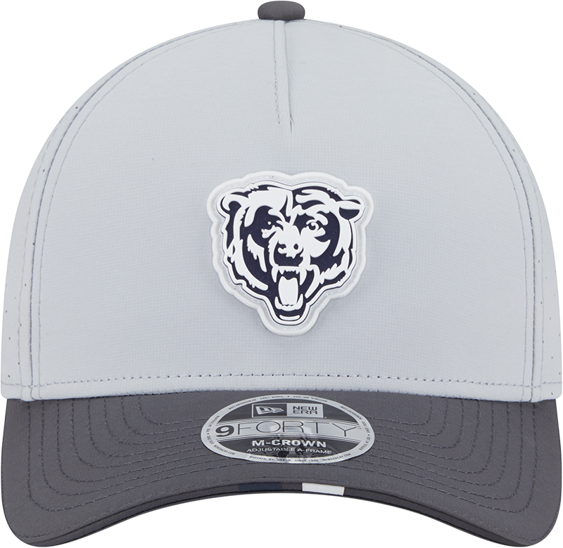 Men's Chicago Bears New Era Gray/Graphite 2025 NFL Training Camp 9FORTY M-Crown Adjustable A-Frame Hat