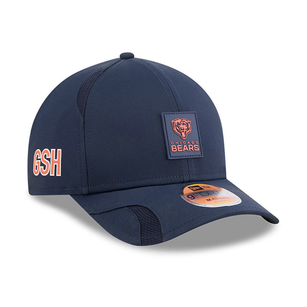 Men's Chicago Bears New Era Navy 2025 NFL Primary Logo Sideline Heat 9FORTY M-Crown Adjustable Hat