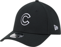 Chicago Cubs New Era M-Crown 39Thirty Black/White Flex Fit Hat