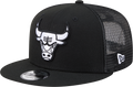 Chicago Bulls New Era Black & White 9FIFTY Trucker Snapback Hat