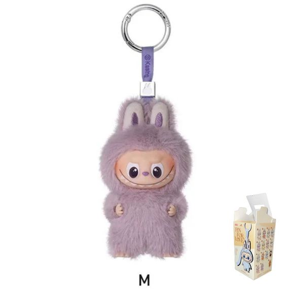 POP MART Labubu V4 The Monsters Pin For Love Alphabet Plush Pendant - Letter M