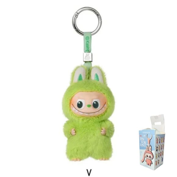 POP MART Labubu V4 The Monsters Pin For Love Alphabet Plush Pendant - Letter V