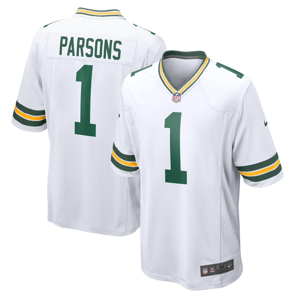 Men's Green Bay Packers Micah Parsons Nike White Player Game Jersey